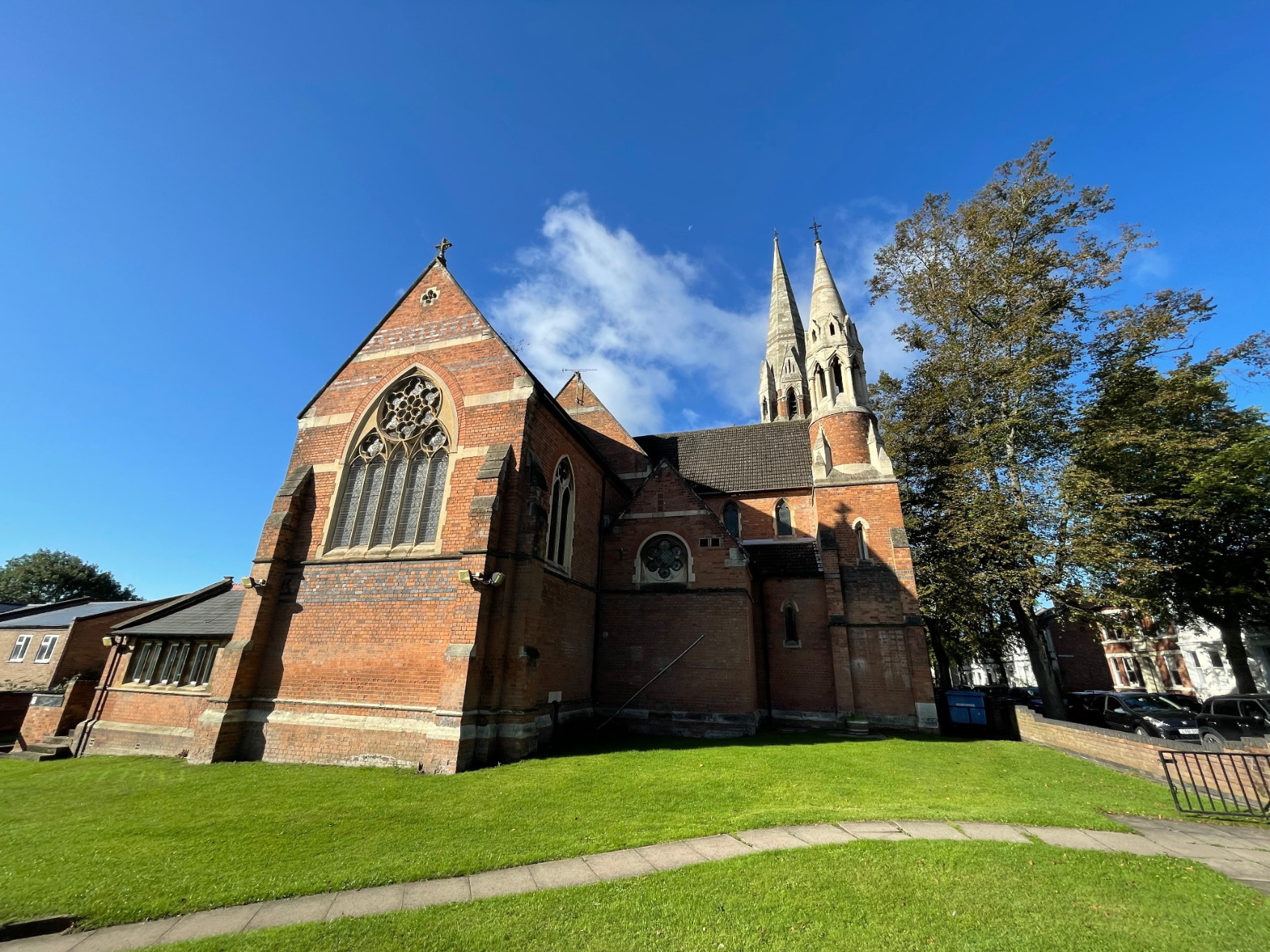 View of St Paul's Church from the ground